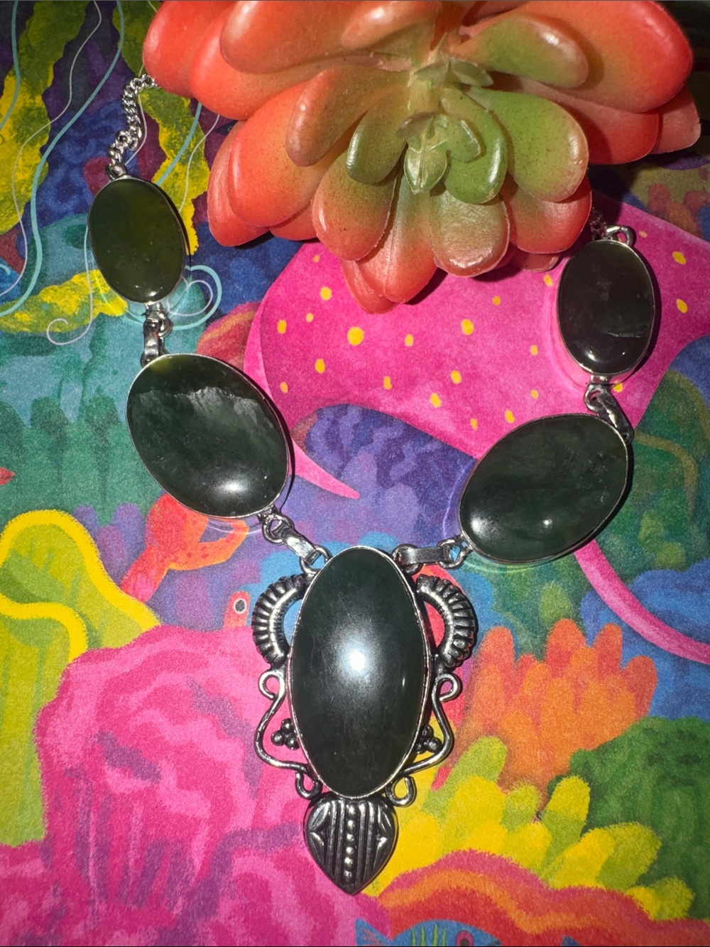 Green Nephrite Jade Necklace